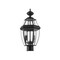 Z-Lite Westover 2 Light Outdoor Post Mount Fixture, Black & Clear Beveled 580PHM-BK - alternate 4